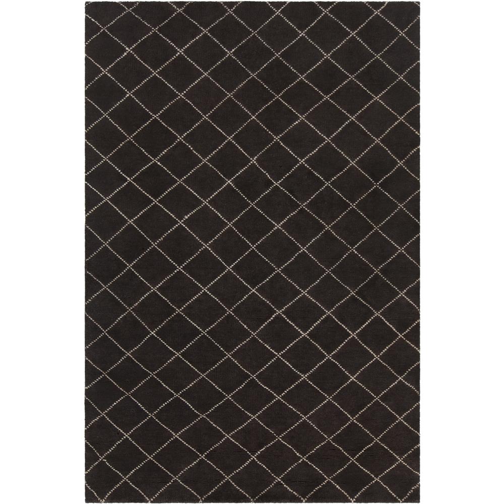 Chandra Rugs GAI10900 GAIA Hand-Knotted Contemporary Wool Rug in Brown/Cream, 5
