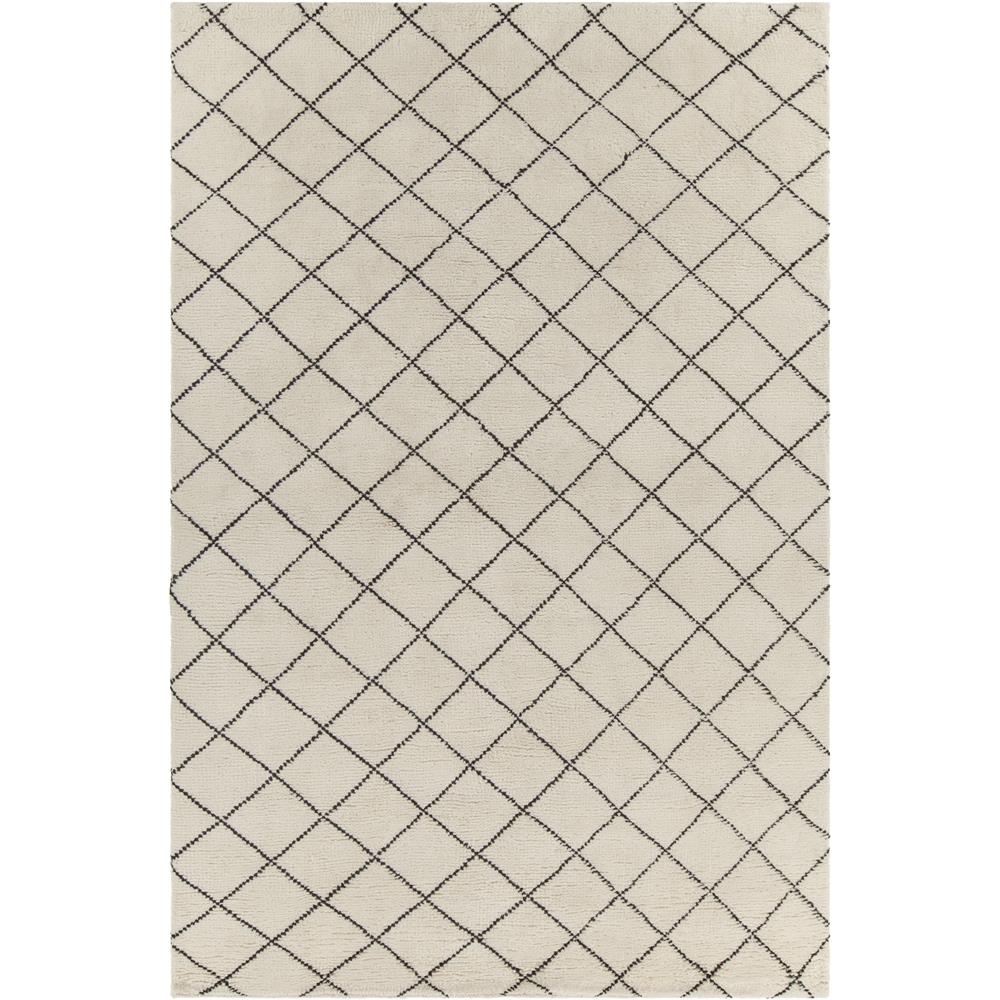 Chandra Rugs GAI10901 GAIA Hand-Knotted Contemporary Wool Rug in Cream/Brown, 5