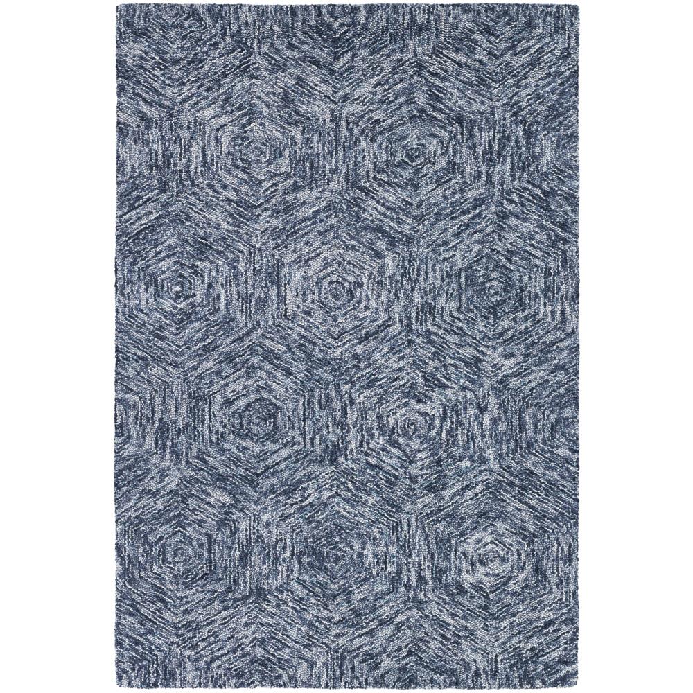 Chandra Rugs GAL30605 GALAXY Hand-Tufted Contemporary Rug in Blue/Ivory, 7