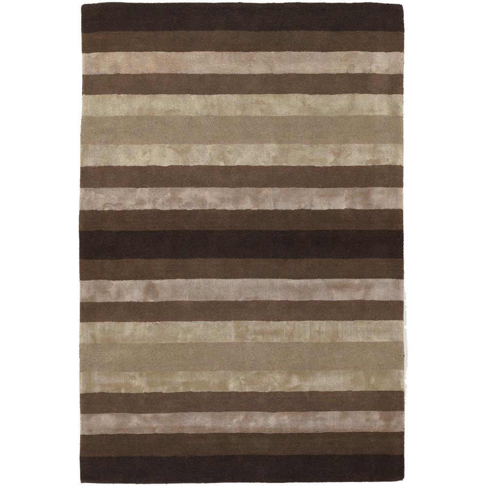Chandra Rugs GAR30701 GARDENIA Hand-Tufted Contemporary Rug in Taupe/Brown, 5