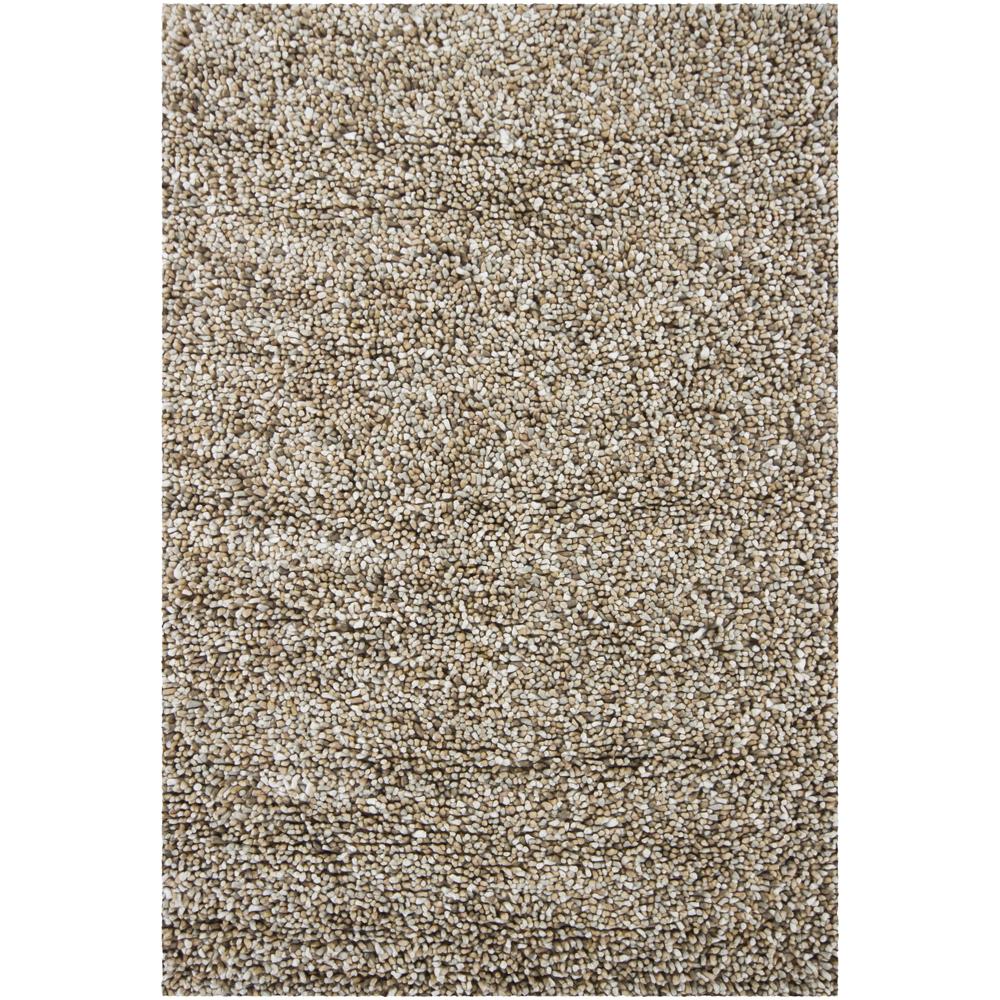 Chandra Rugs GEM9603 GEMS Hand-Woven Contemporary Shag Rug in Taupe/Ivory/Tan, 5