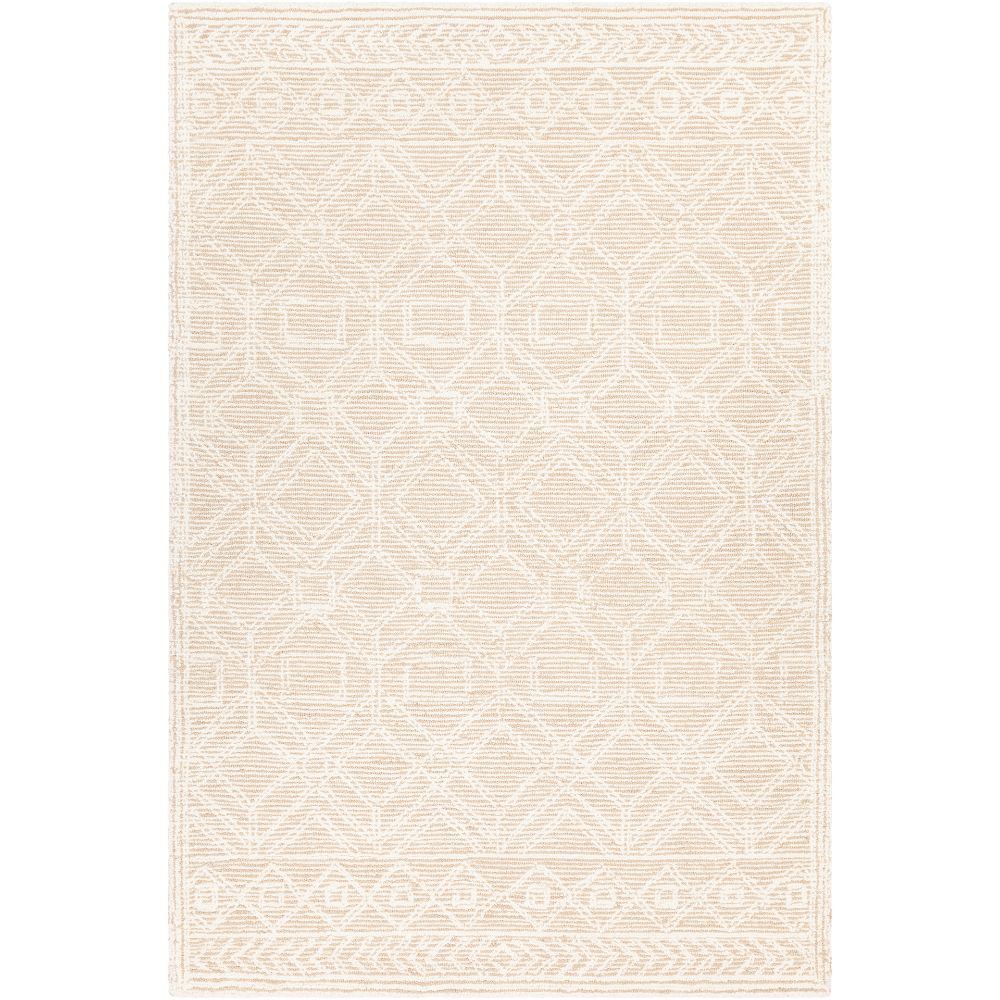 Chandra Rugs GIN-51900 Gina Hand-tufted Contemporary Rug in Beige/White