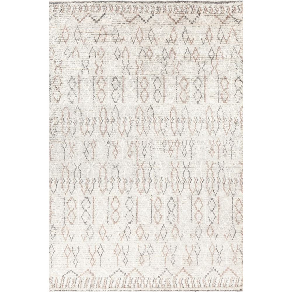 Chandra Rugs GLY-53300 Glynis Hand-knotted Transitional Rug in Brown/Grey/Beige