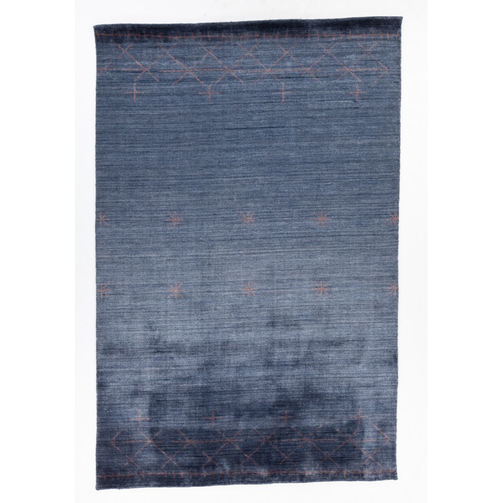 Chandra Rugs GRI-53401 Griselda Hand-woven Contemporary Rug in Blue/Brown