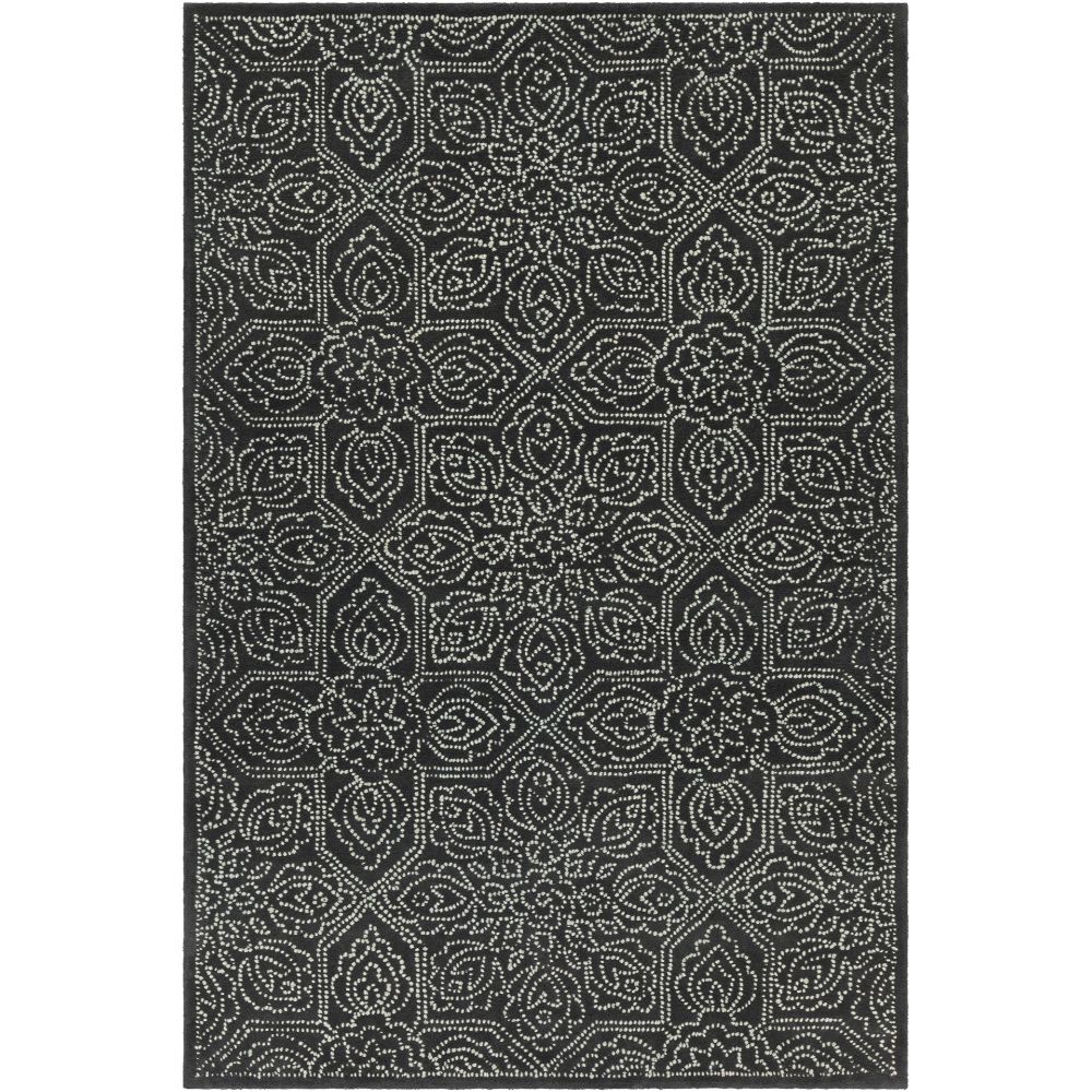 Chandra Rugs HAI-49600 Hailee Hand-tufted Contemporary Rug in Black/White