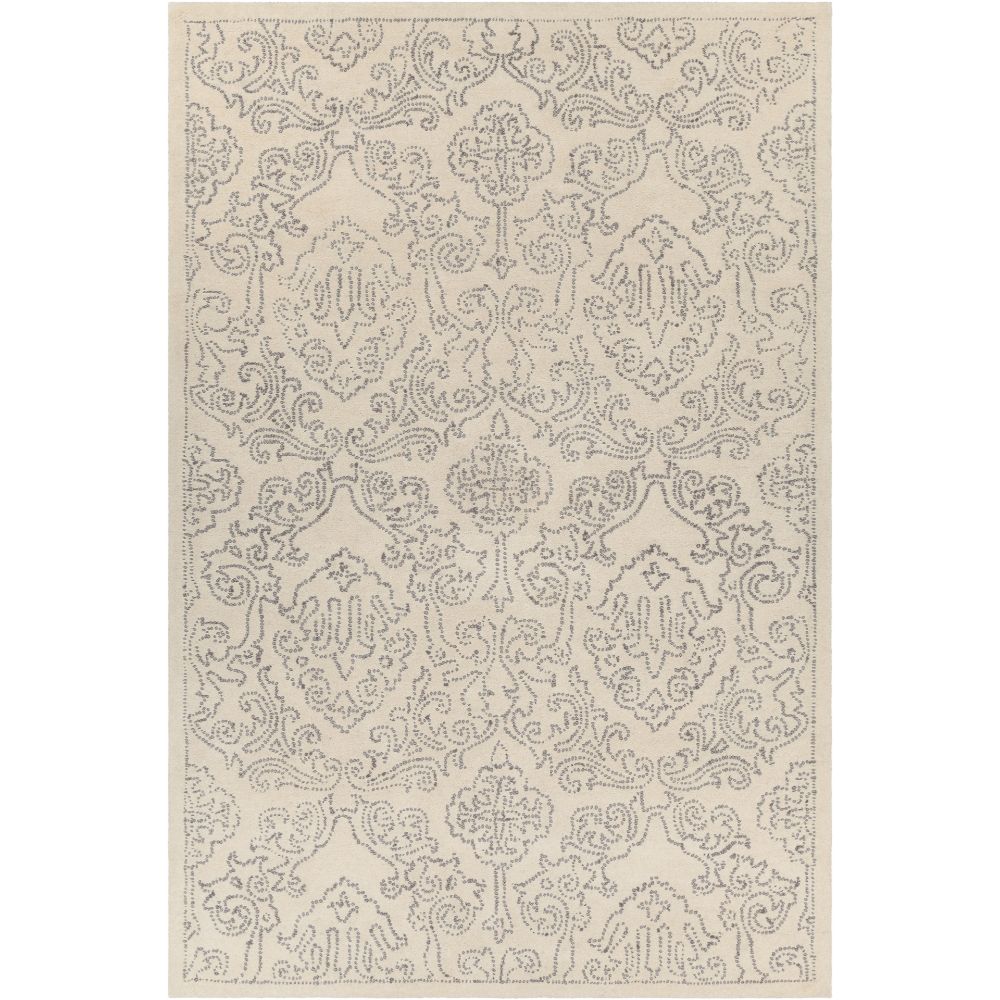 Chandra Rugs HAI-49601 Hailee Hand-tufted Contemporary Rug in Ivory/Grey