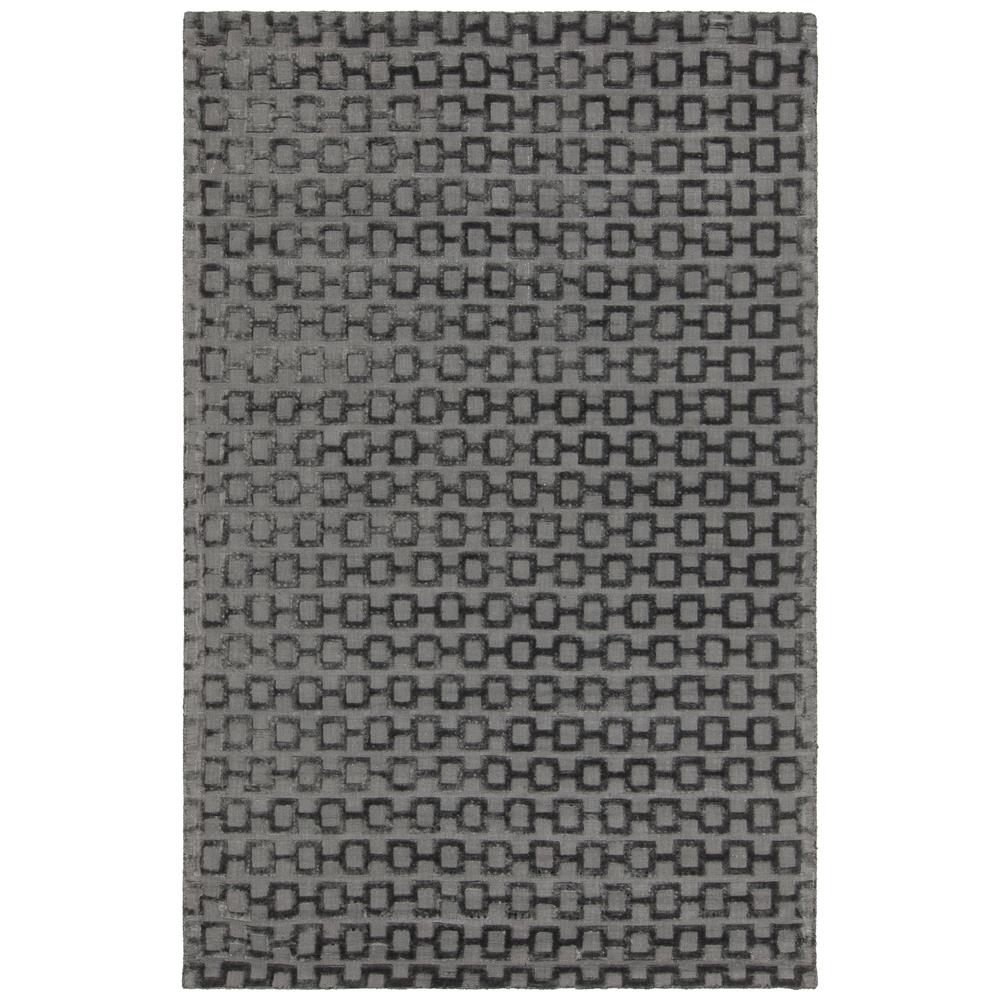 Chandra Rugs HAL45001 HALLIE Hand Woven Contemporary Rug in Charcoal, 7