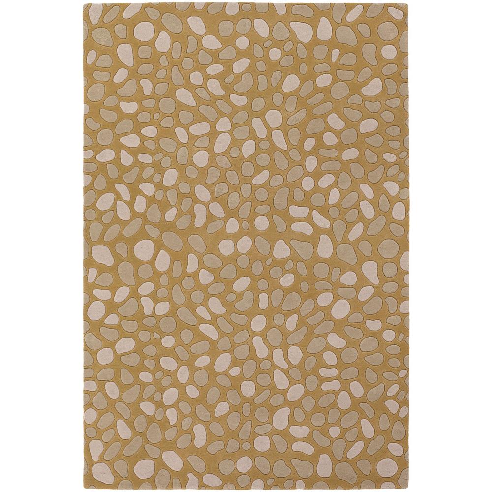 Chandra Rugs INH21620 INHABIT Hand-Tufted Designer Rug in Gold/Taupe, 5