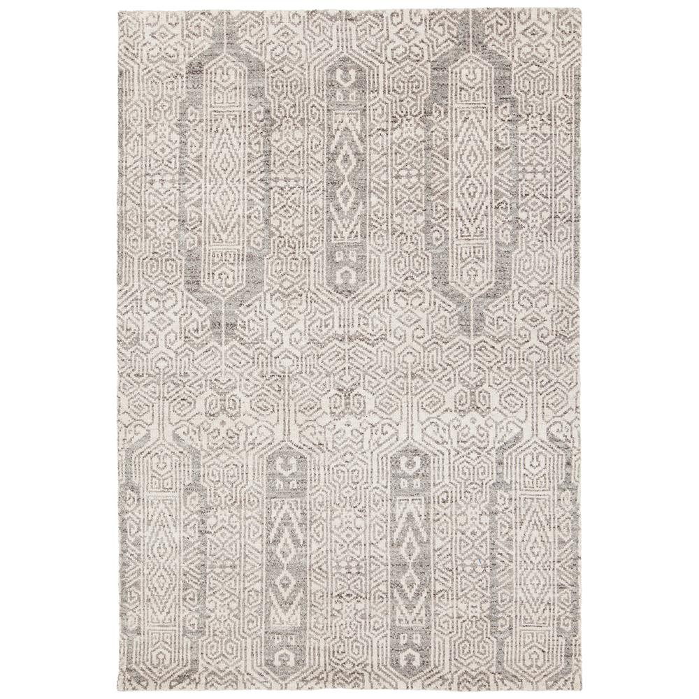 Chandra Rugs ISL44200 ISLA Hand Knotted Contemporary Rug in Grey/White, 5