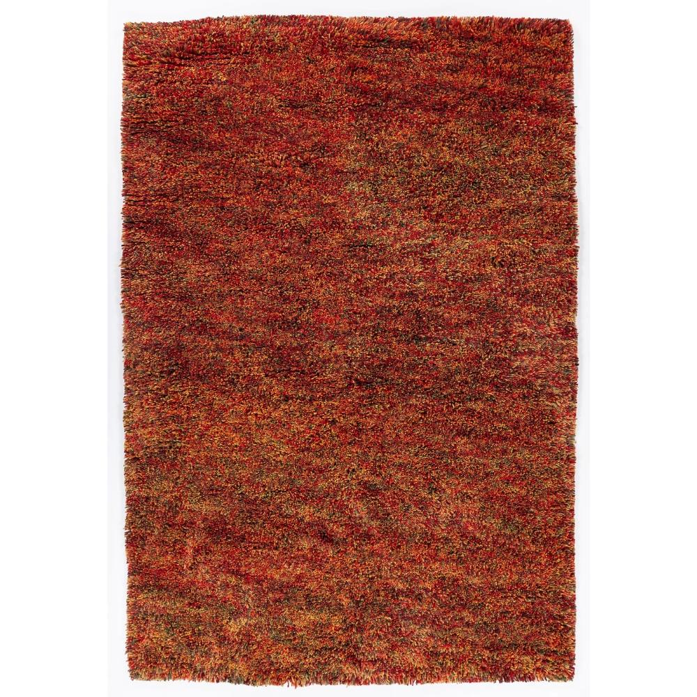 Chandra Rugs IZZ45302 IZZIE Hand Woven Contemporary Shag Rug in Red/Green/Yellow, 5