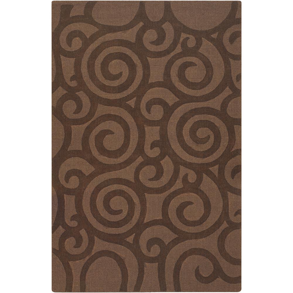 Chandra Rugs JAI18907 JAIPUR Hand-Tufted Transitional Rug in Brown, 9