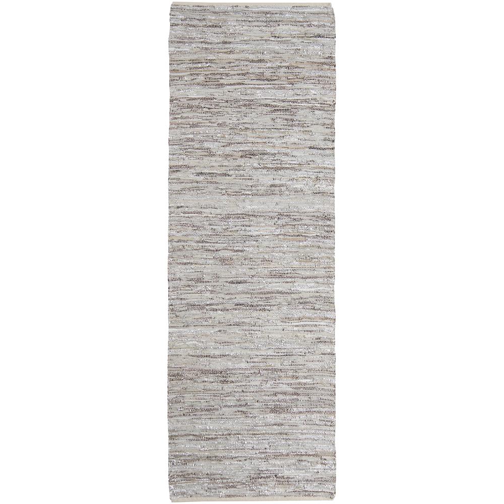 Chandra Rugs JAZ17005 JAZZ Hand-Woven Contemporary Reversible Rug in Silver/Grey/Tan, 2