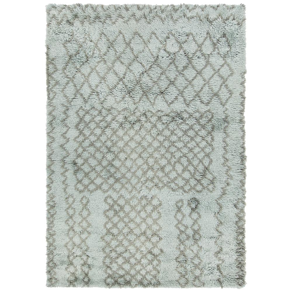 Chandra Rugs JER44301 JERI Hand Knotted Contemporary Shag Rug in Blue/Grey, 5
