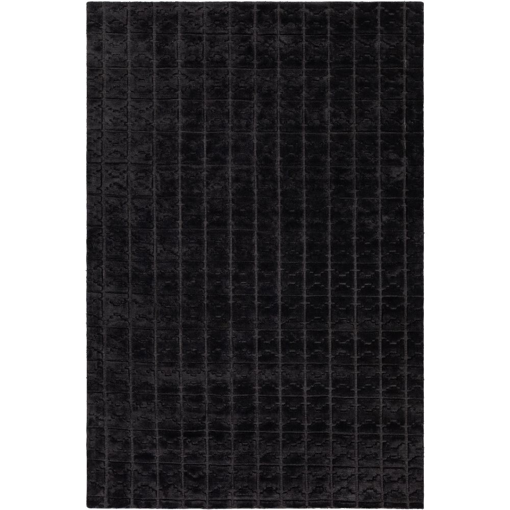 Chandra Rugs KEI-50103 Keira Hand-woven Contemporary Rug in Black
