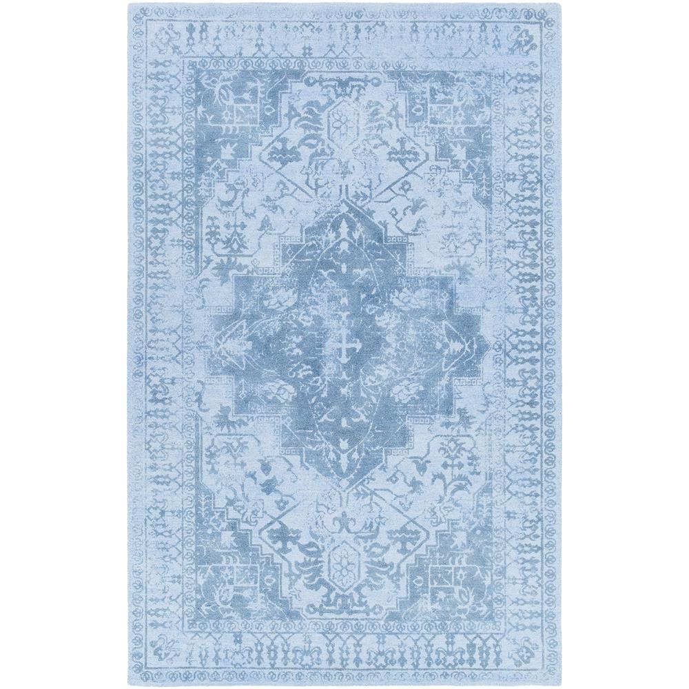 Chandra Rugs KEL42500 KELSEY Hand-tufted Traditional Rug in Blue/Grey, 5