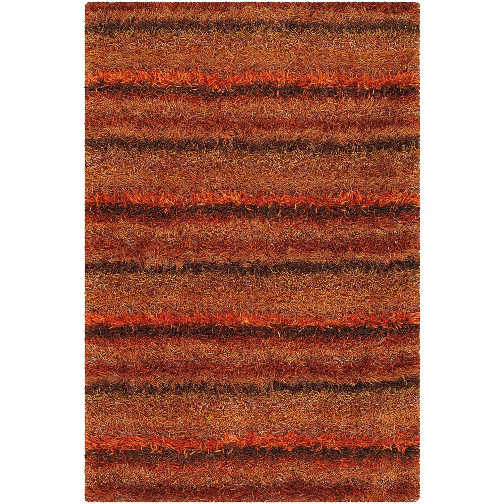 Chandra Rugs KUB16500 KUBU Hand-Woven Contemporary Rug in Red/Orange/Brown, 9