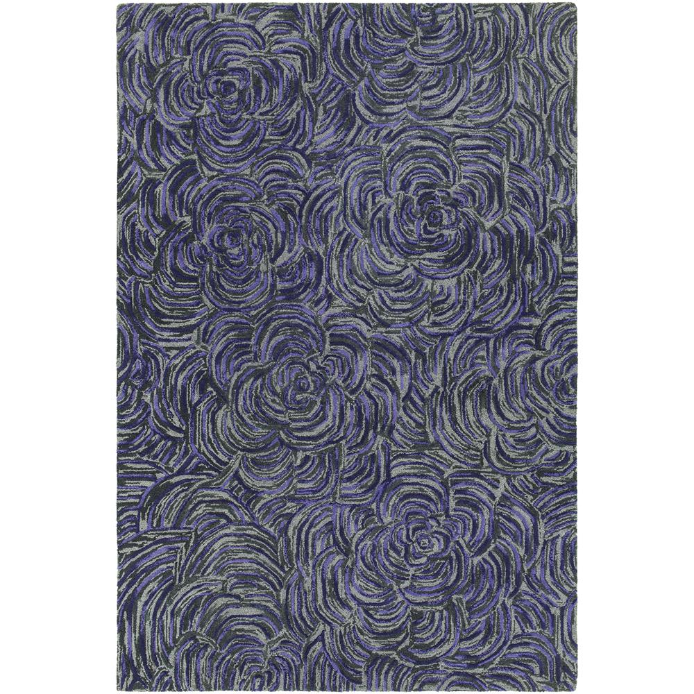 Chandra Rugs LEI42201 LEIA Hand-tufted Contemporary Rug in Purple/Grey, 7