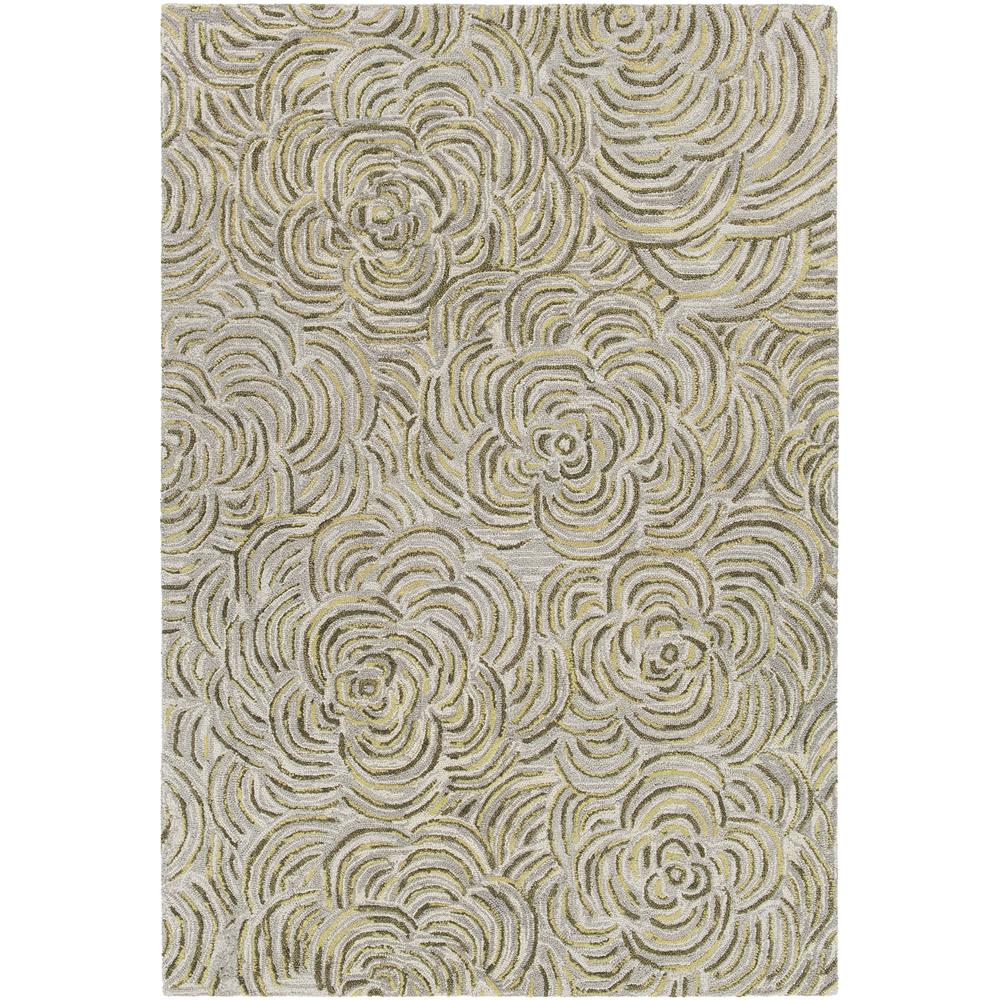 Chandra Rugs LEI42202 LEIA Hand-tufted Contemporary Rug in Green/Grey, 5