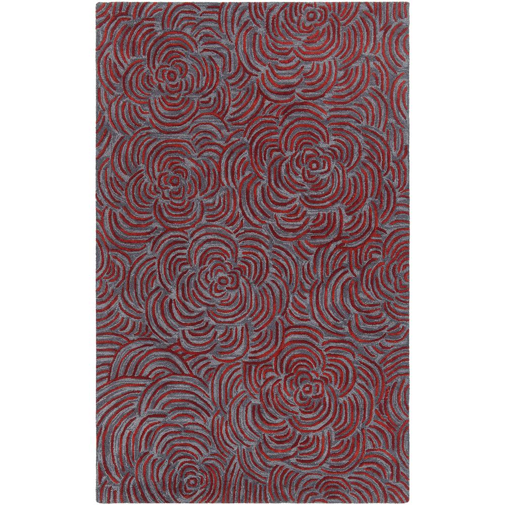 Chandra Rugs LEI42203 LEIA Hand-tufted Contemporary Rug in Red/Grey, 7