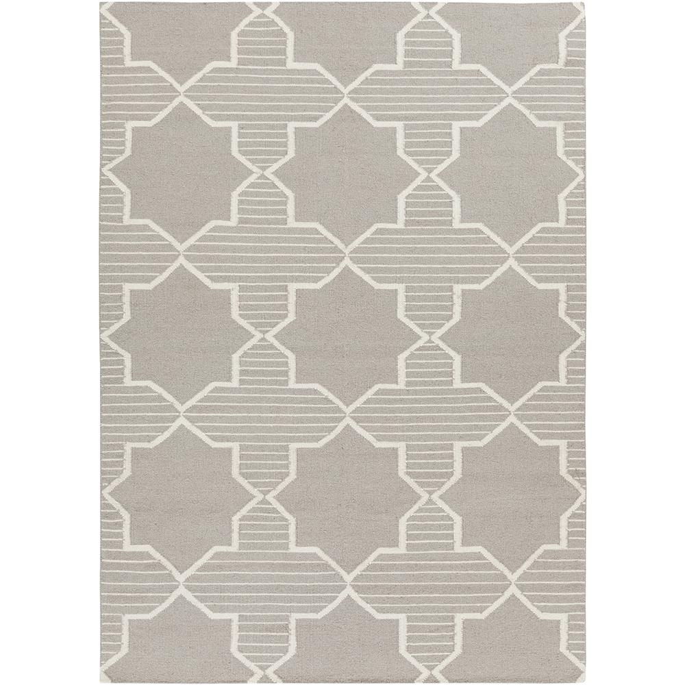 Chandra Rugs LIM25733 LIMA Flat-Weaved Reversible Wool/Cotton Rug in Taupe/White, 7