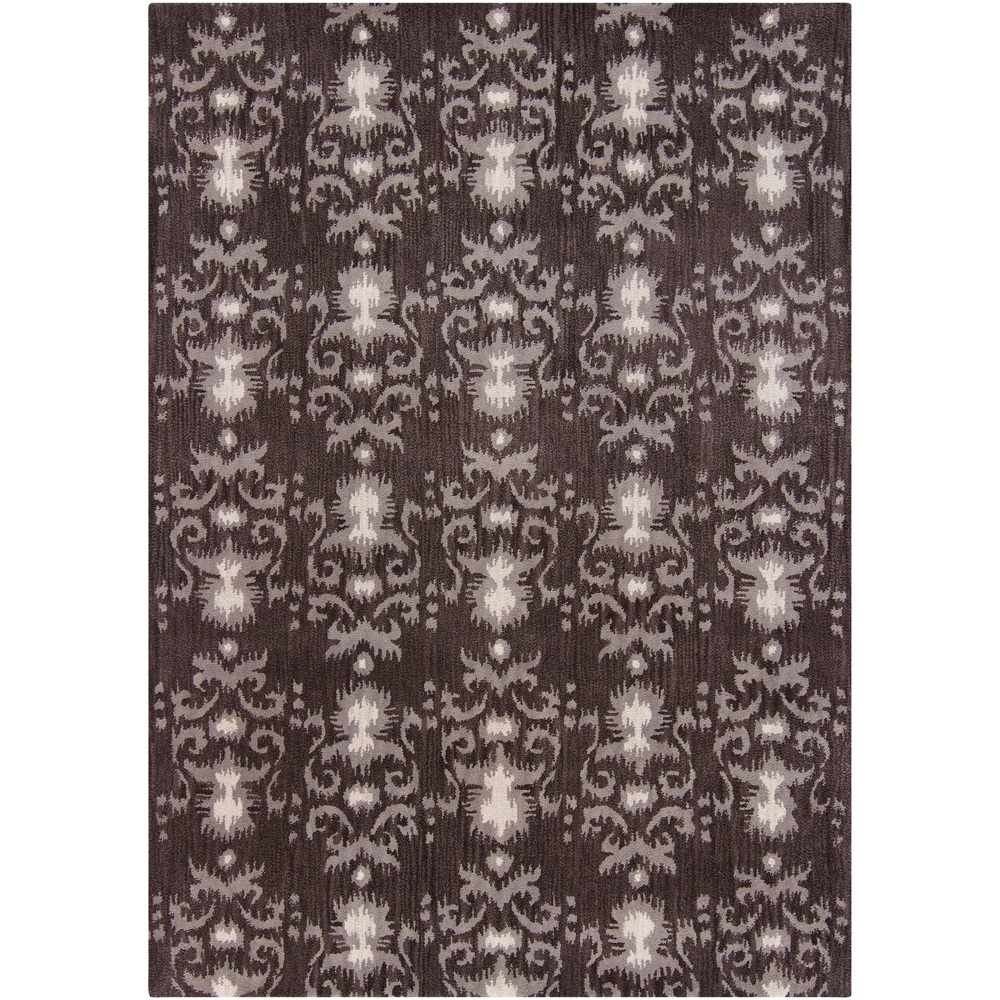 Chandra Rugs LIN32002 LINA Hand-Tufted Contemporary Rug in Brown/Grey/Ivory, 7
