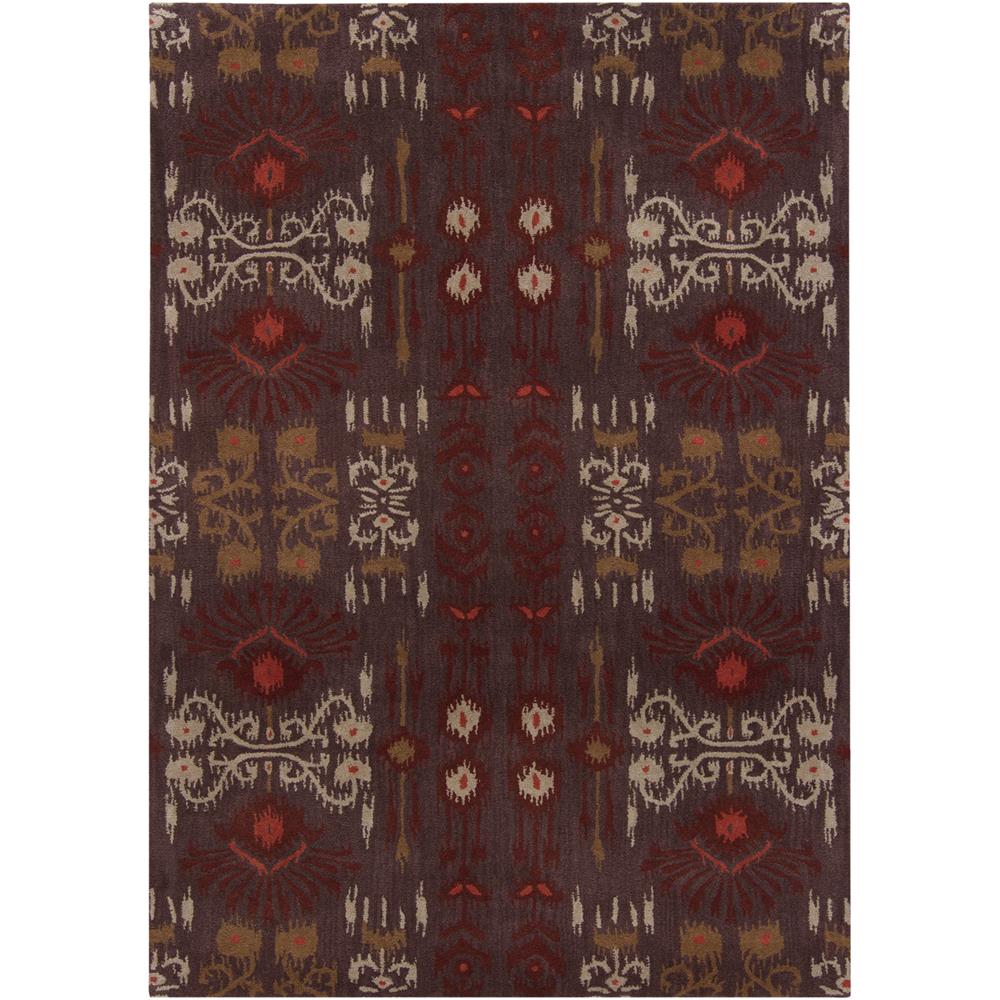 Chandra Rugs LIN32003 LINA Hand-Tufted Contemporary Rug in Brown/Burgundy/Beige, 5