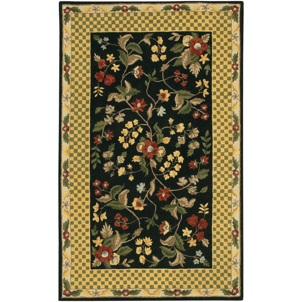 Chandra Rugs MET532 METRO Hand-Tufted Contemporary Rug in Black/Gold/Green/Brown, 7