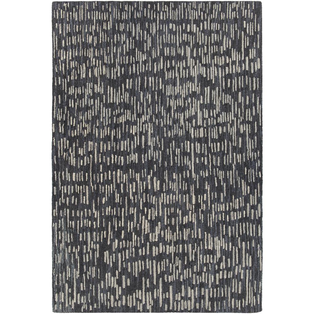 Chandra Rugs MIS42301 MISTY Hand-tufted Contemporary Rug in Black/Grey, 7