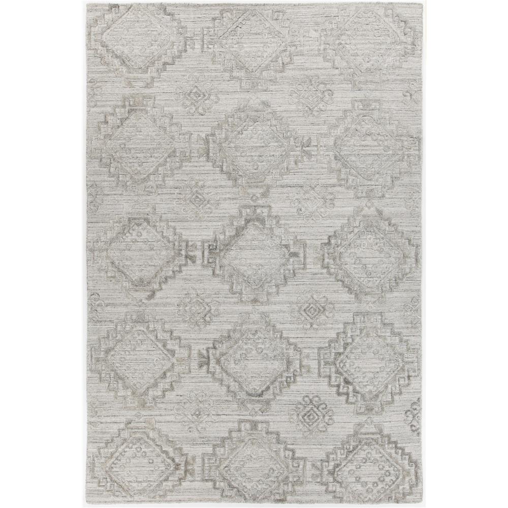 Chandra Rugs NIM46502 NIMAH Hand-woven Contemporary Rug in Silver, 7