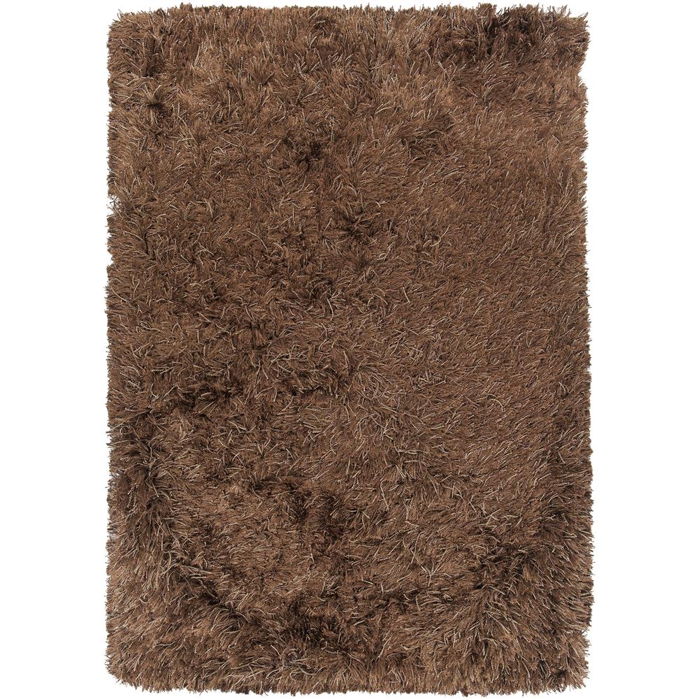 Chandra Rugs ONE35301 ONEX Hand-Woven Contemporary Shag Rug in Brown, 9