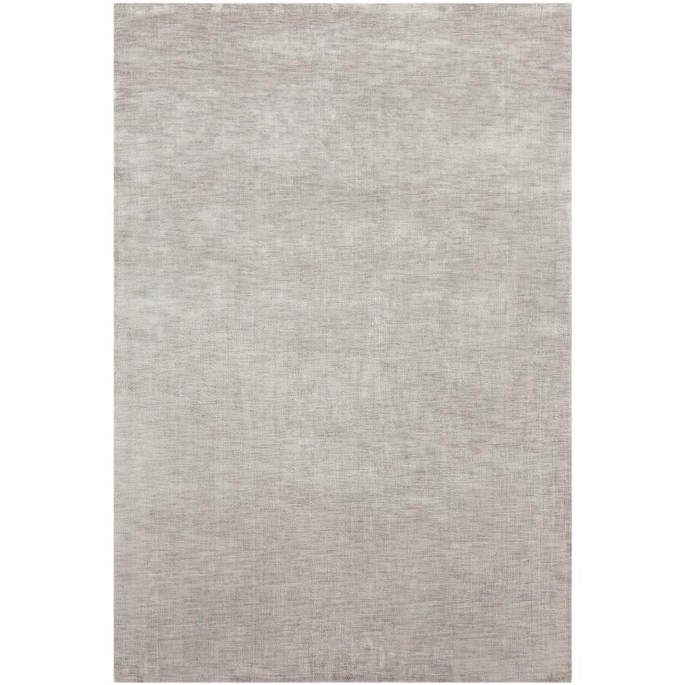 Chandra Rugs OPE26401 OPEL Hand-Knotted Solid Rug in Grey/Cream, 7