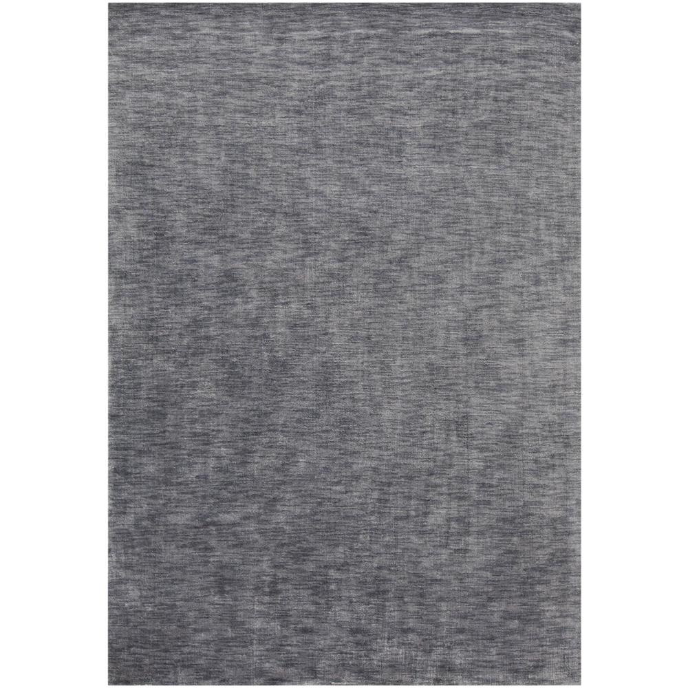 Chandra Rugs OPE26402 OPEL Hand-Knotted Solid Rug in Charcoal/Grey, 5