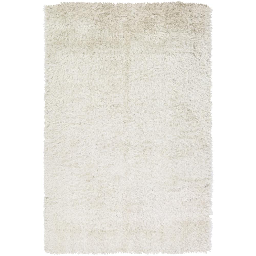 Chandra Rugs OYS23600 OYSTER Hand-Woven Contemporary Shag Rug in White, 7