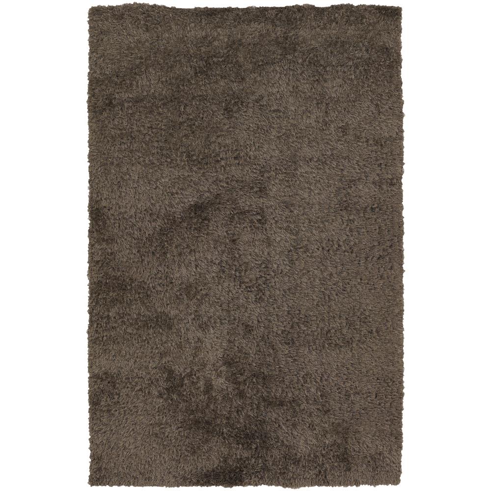 Chandra Rugs OYS23602 OYSTER Hand-Woven Contemporary Shag Rug in Brown, 9