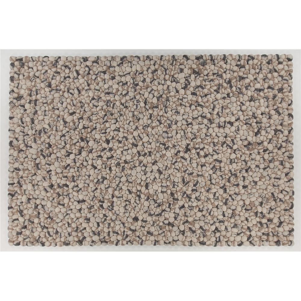 Chandra Rugs PEB46700 PEBBLES Hand-Woven Contemporary Wool Rug in White/Grey, 9