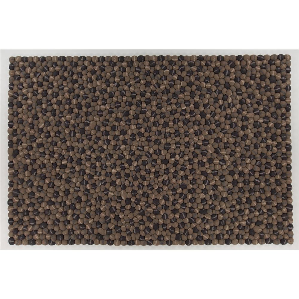 Chandra Rugs PEB46701 PEBBLES Hand-Woven Contemporary Wool Rug in Brown/Grey, 9