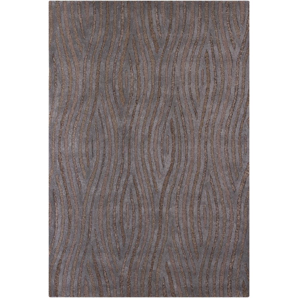 Chandra Rugs PEN12901 PENELOPE Hand-Tufted Contemporary Rug in Brown/Grey, 9