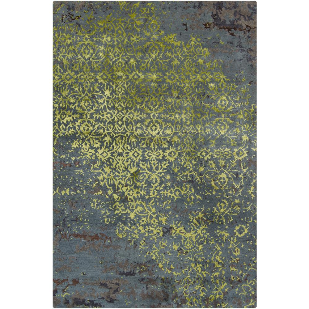 Chandra Rugs RUP39605 RUPEC Hand-Tufted Contemporary Rug in Blue/Green/Brown, 5