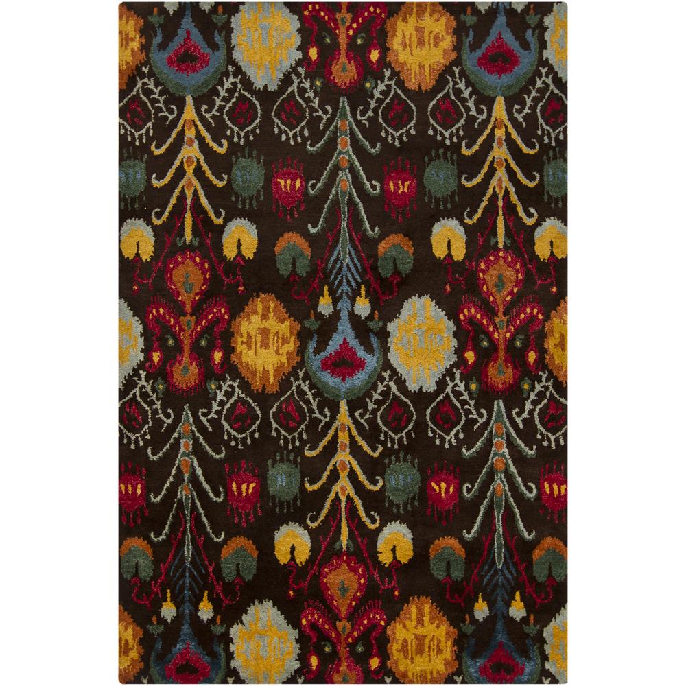 Chandra Rugs RUP39609 RUPEC Hand-Tufted Contemporary Rug in Brown/Blue/Red/Yellow/Green/Orange, 9
