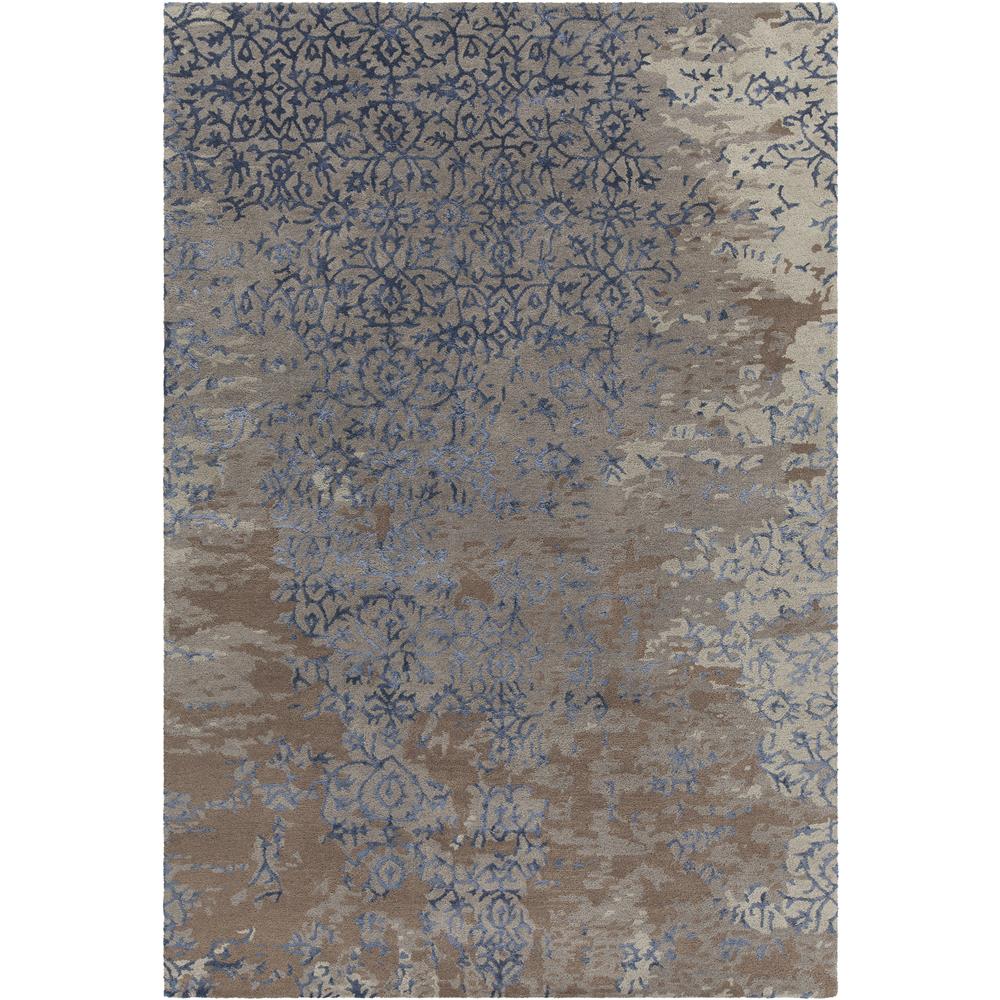 Chandra Rugs RUP39626 RUPEC Hand-Tufted Contemporary Rug in Grey / Blue/ Brown, 7