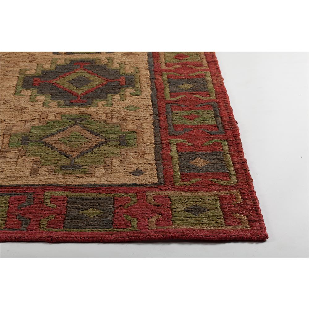 Chandra Rugs RYL46900 RYLEIGH Hand-Woven Transitional Wool Rug in Red/Green/Natural, 9