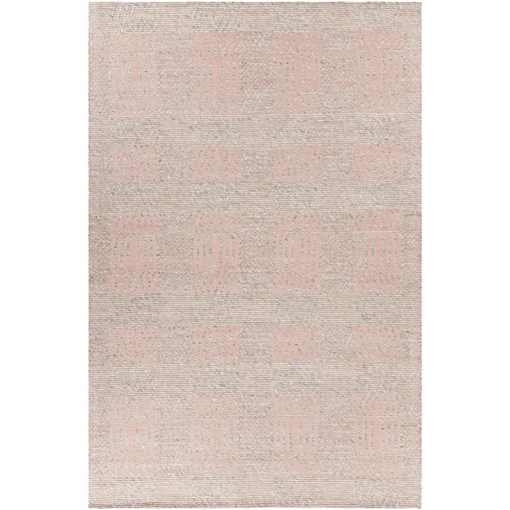Chandra Rugs SAL34501 SALONA Hand-Woven Contemporary Rug in Pink/Natural, 5
