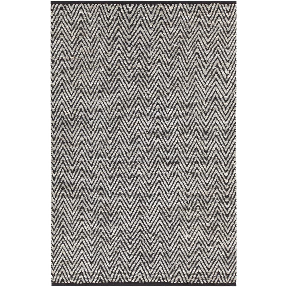 Chandra Rugs SOR40200 SORA Hand-Woven Contemporary Rug in Grey/Black, 7