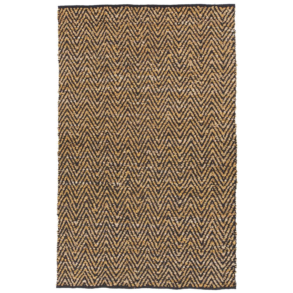 Chandra Rugs SOR40202 SORA Hand-Woven Contemporary Rug in Gold/Black, 7