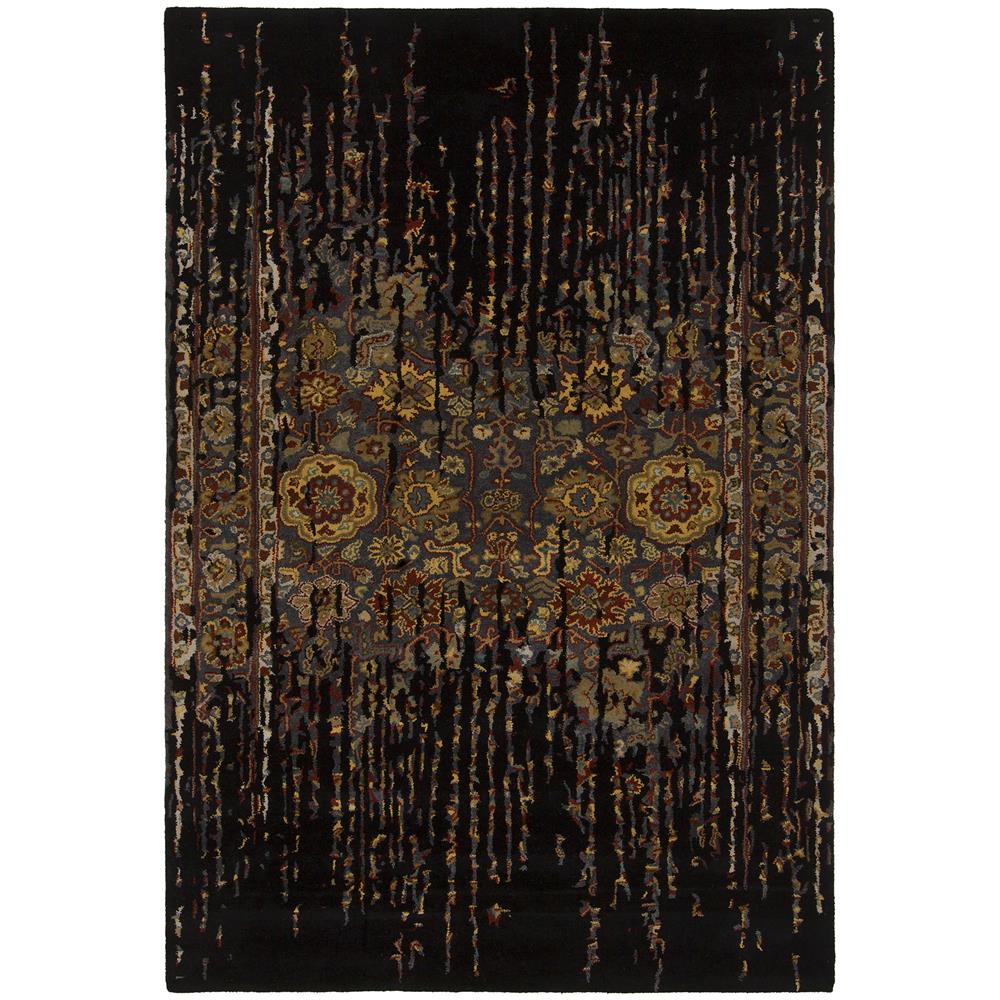 Chandra Rugs SPR29101 SPRING Hand-Tufted Contemporary Rug in Black/Gold/Burgundy/Taupe/Brown/Grey, 5
