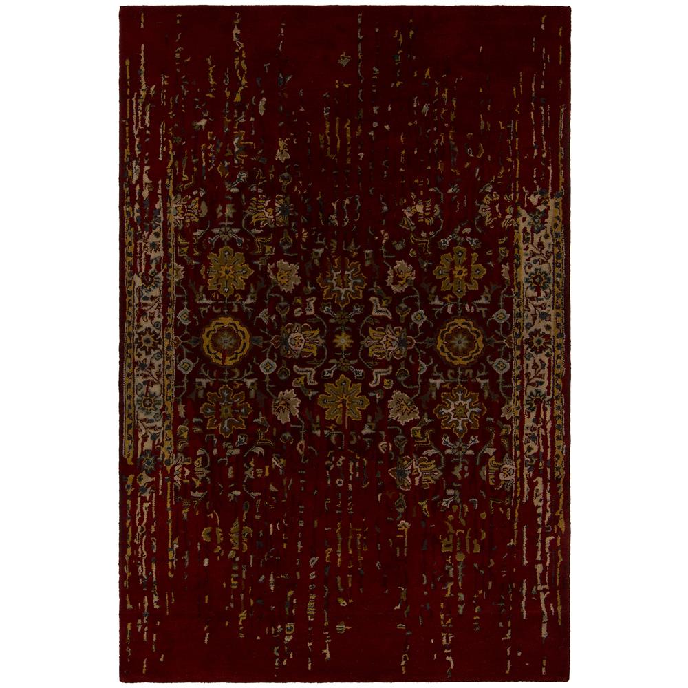 Chandra Rugs SPR29104 SPRING Hand-Tufted Contemporary Rug in Maroon/Gold/Tan/Black/Grey, 5
