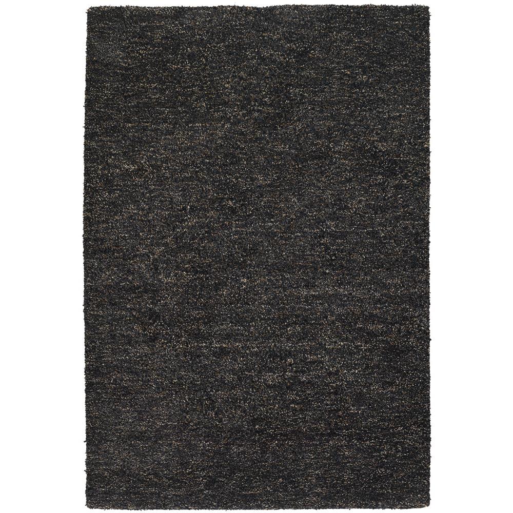 Chandra Rugs STE21803 STERLING Hand-Woven Contemporary Shag Rug in Charcoal/Brown/Tan, 7