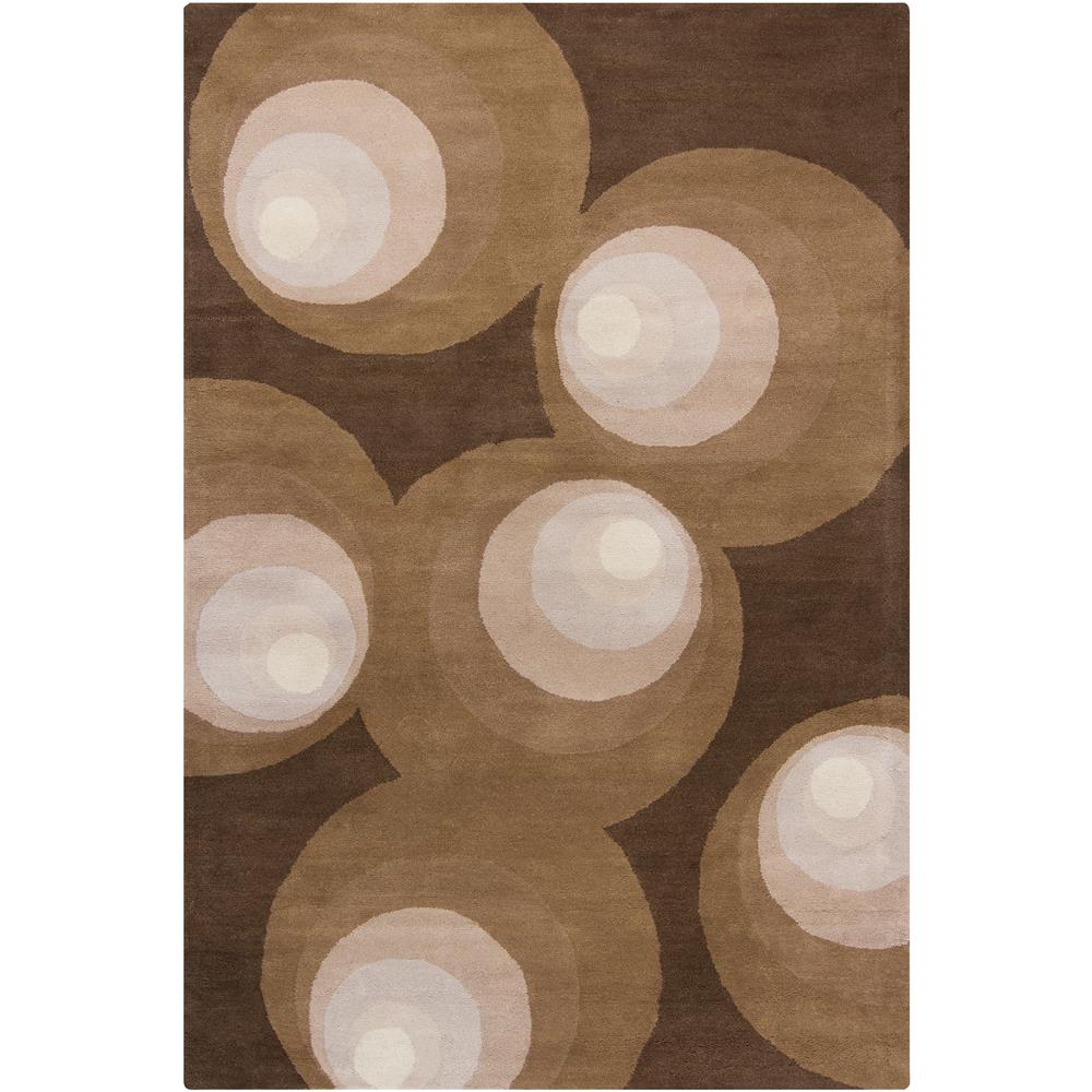 Chandra Rugs STE52011 STELLA Hand-Tufted Contemporary Wool Rug in Brown/Grey/Ivory, 5