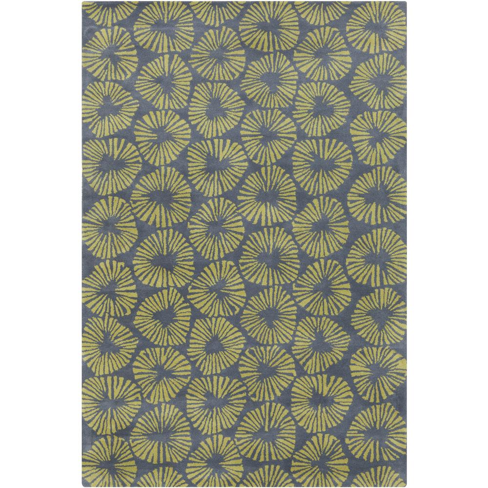 Chandra Rugs STE52101 STELLA Hand-Tufted Contemporary Wool Rug in Grey/Green, 8
