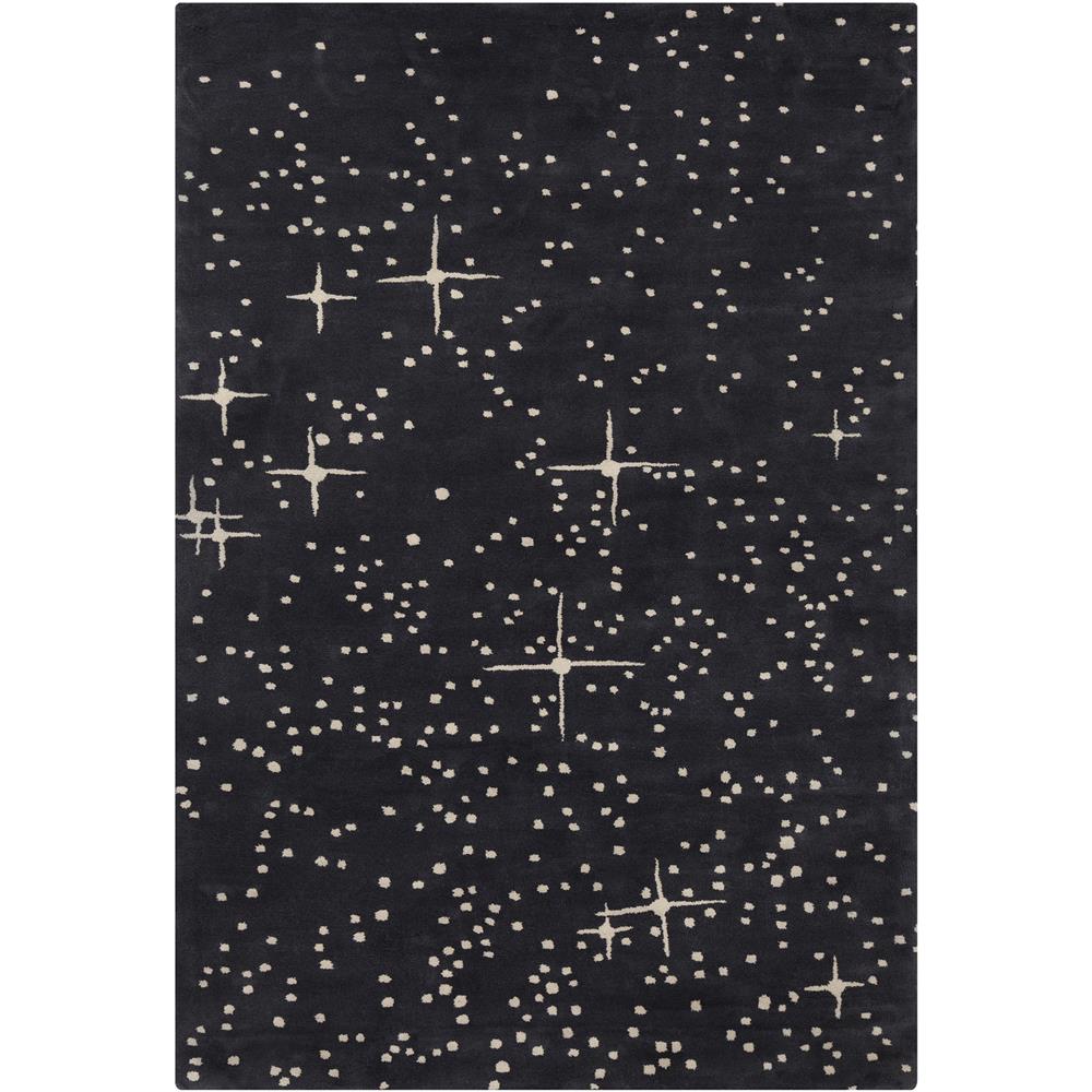 Chandra Rugs STE52115 STELLA Hand-Tufted Contemporary Wool Rug in Black/Ivory, 5